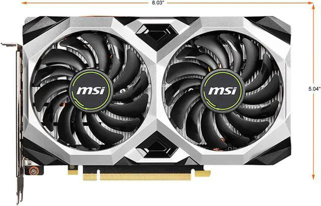 Alt view image 2 of 7 - MSI Ventus GeForce GTX 1660 SUPER 6GB GDDR6 PCI Express 3.0 x16 Graphics Card GTX 1660 SUPER VENTUS XS