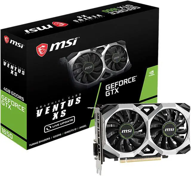 Alt view image 7 of 7 - MSI Ventus GeForce GTX 1650 4GB GDDR5 PCI Express 3.0 x16 Graphics Card GTX 1650 VENTUS XS 4G