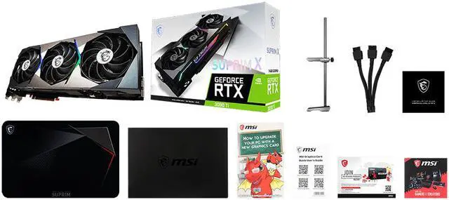 Alt view image 12 of 12 - MSI Suprim GeForce RTX 3090 Ti 24GB GDDR6X PCI Express 4.0 SLI Support ATX Graphics Card RTX 3090 TI SUPRIM X 24G