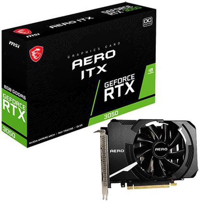 Alt view image 8 of 8 - MSI GeForce RTX 3050 8GB GDDR6 PCI Express 4.0 Graphics Card RTX 3050 AERO ITX 8G OC