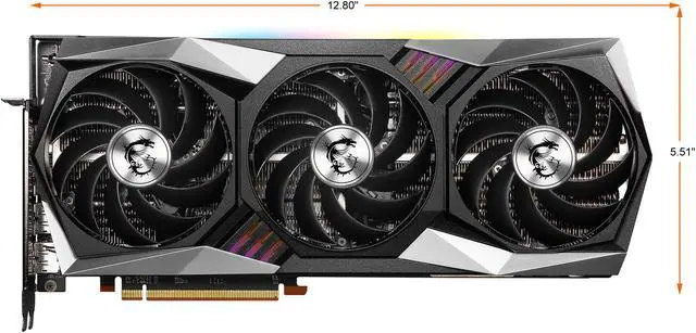 Alt view image 3 of 10 - MSI Gaming Radeon RX 6950 XT 16GB GDDR6 PCI Express 4.0 Graphics Card RX 6950 XT GAMING X TRIO 16G