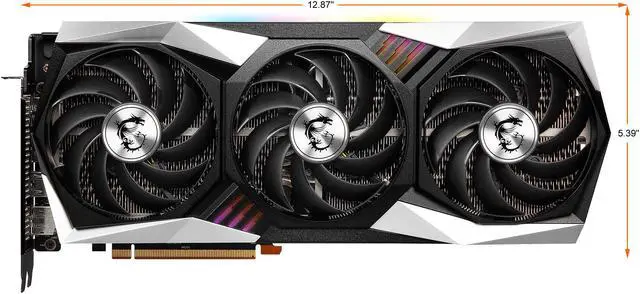 Alt view image 2 of 10 - MSI Gaming Radeon RX 6750 XT 12GB GDDR6 PCI Express 4.0 Graphics Card RX 6750 XT GAMING X TRIO 12G