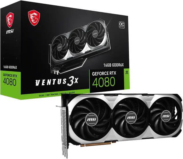 Alt view image 10 of 10 - MSI Ventus GeForce RTX 4080 16GB GDDR6X PCI Express 4.0 Graphics Card RTX 4080 16GB VENTUS 3X OC