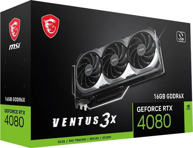 Alt view image 11 of 11 - MSI Ventus GeForce RTX 4080 16GB GDDR6X PCI Express 4.0 Graphics Card RTX 4080 16GB VENTUS 3X
