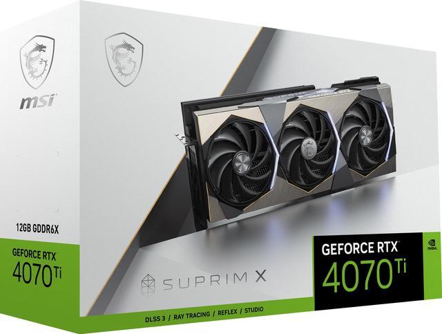 Alt view image 12 of 13 - MSI Suprim GeForce RTX 4070 Ti 12GB GDDR6X PCI Express 4.0 Graphics Card RTX 4070 Ti SUPRIM X 12G