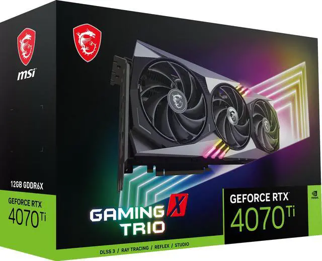 Alt view image 11 of 12 - MSI Gaming GeForce RTX 4070 Ti 12GB GDDR6X PCI Express 4.0 Graphics Card RTX 4070 Ti GAMING X TRIO 12G