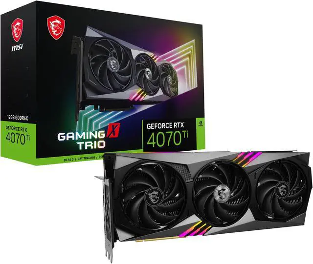Alt view image 12 of 12 - MSI Gaming GeForce RTX 4070 Ti 12GB GDDR6X PCI Express 4.0 Graphics Card RTX 4070 Ti GAMING X TRIO 12G