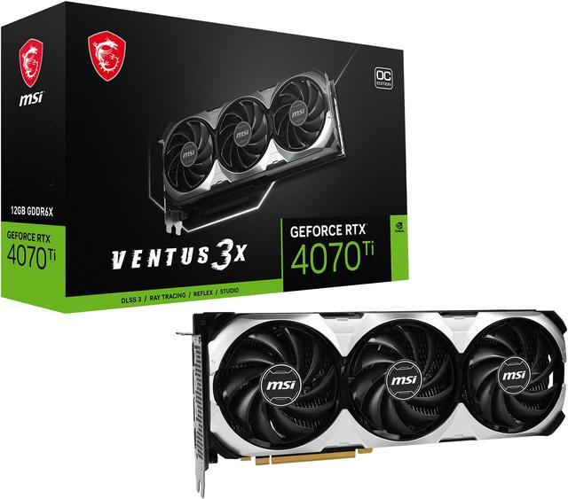Alt view image 11 of 12 - MSI Ventus GeForce RTX 4070 Ti 12GB GDDR6X PCI Express 4.0 Graphics Card RTX 4070 Ti VENTUS 3X 12G OC