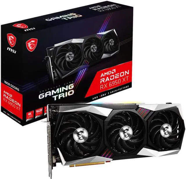 Alt view image 7 of 7 - MSI Gaming Radeon RX 6950 XT 16GB GDDR6 PCI Express 4.0 Graphics Card RX 6950 XT GAMING TRIO 16G