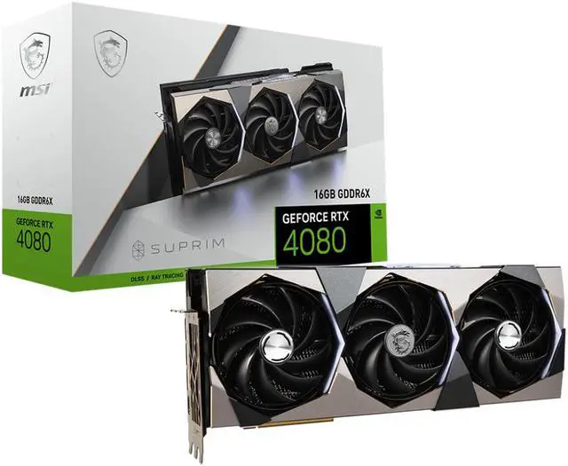 Alt view image 9 of 9 - MSI Suprim GeForce RTX 4080 16GB GDDR6X PCI Express 4.0 Graphics Card RTX 4080 16GB SUPRIM