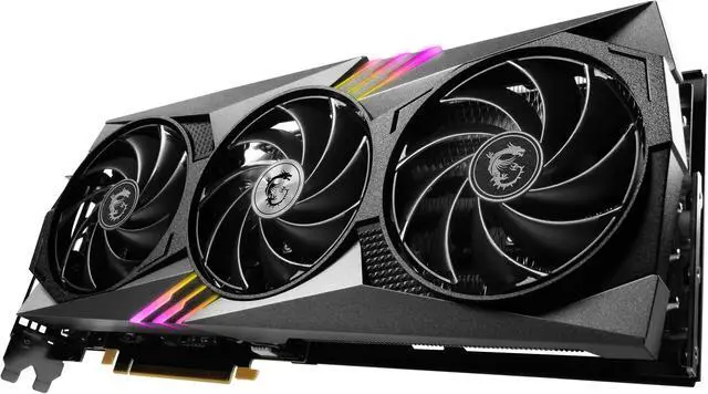 Alt view image 4 of 10 - MSI Gaming GeForce RTX 4070 12GB GDDR6X PCI Express 4.0 ATX Graphics Card RTX 4070 GAMING X TRIO 12G