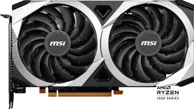 Alt view image 2 of 9 - MSI Mech Radeon RX 7600 8GB GDDR6 PCI Express 4.0 x8 ATX Graphics Card RX 7600 MECH 2X CLASSIC 8G OC