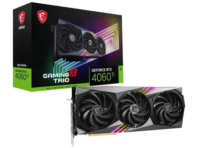 Alt view image 11 of 11 - MSI Gaming GeForce RTX 4060 Ti 8GB GDDR6 PCI Express 4.0 x8 ATX Graphics Card RTX 4060 Ti GAMING X TRIO 8G