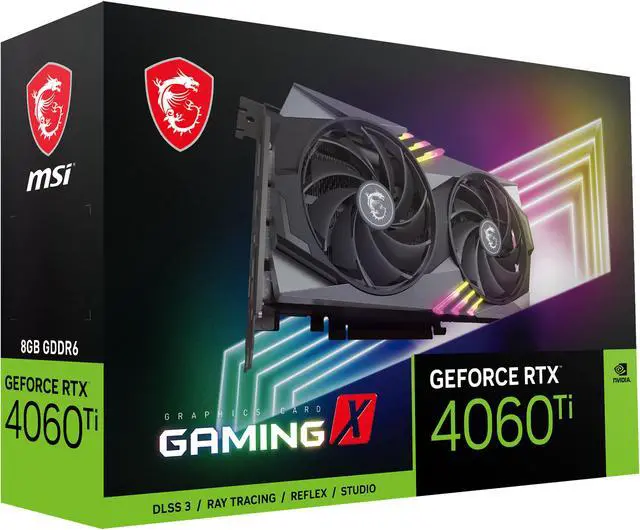 Alt view image 10 of 11 - MSI Gaming GeForce RTX 4060 Ti 8GB GDDR6 PCI Express 4.0 x8 ATX Graphics Card RTX 4060 Ti GAMING X 8G