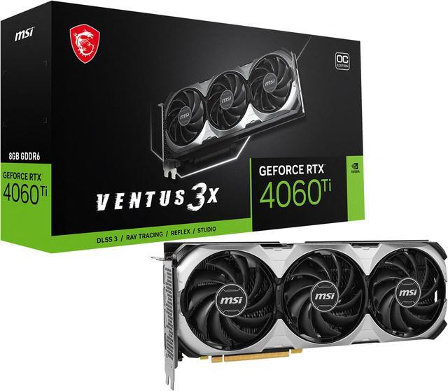 Alt view image 10 of 10 - MSI Ventus GeForce RTX 4060 Ti 8GB GDDR6 PCI Express 4.0 x8 ATX Graphics Card RTX 4060 Ti VENTUS 3X 8G OC
