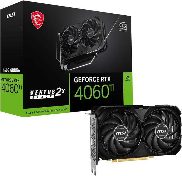 Alt view image 10 of 10 - MSI Ventus GeForce RTX 4060 Ti 16GB GDDR6 PCI Express 4.0 x8 ATX Graphics Card RTX 4060 Ti VENTUS 2X BLACK 16G OC