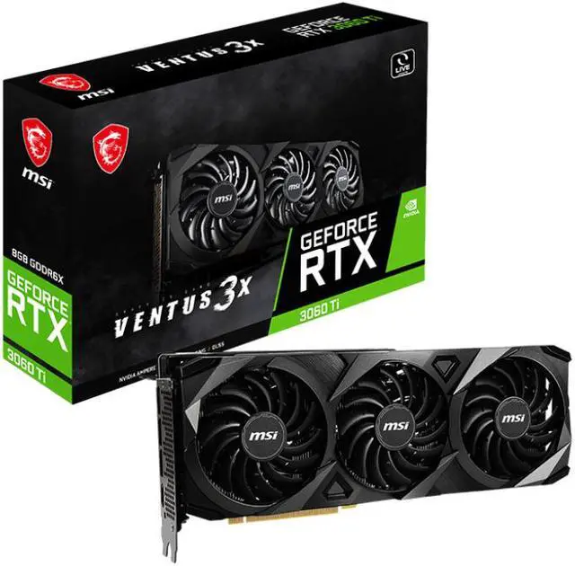 Alt view image 6 of 6 - MSI Ventus GeForce RTX 3060 Ti 8GB GDDR6X PCI Express 4.0 ATX Graphics Card RTX 3060 Ti VENTUS 3X 8GD6X