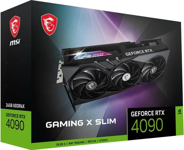 Alt view image 10 of 11 - MSI Gaming GeForce RTX 4090 24GB GDDR6X PCI Express 4.0 x16 ATX Graphics Card RTX 4090 GAMING X SLIM 24G