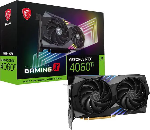 Alt view image 10 of 10 - MSI Gaming GeForce RTX 4060 Ti 16GB GDDR6 PCI Express 4.0 x16 ATX Graphics Card RTX 4060 TI GAMING X 16G
