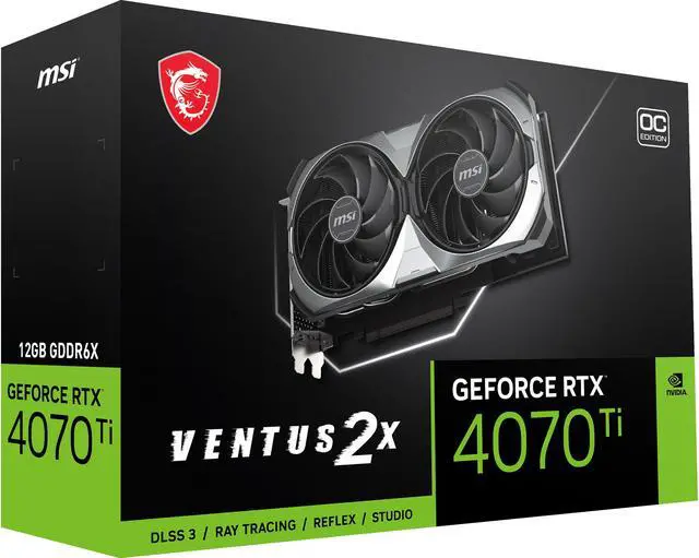 Alt view image 10 of 11 - MSI Ventus GeForce RTX 4070 Ti 12GB GDDR6X PCI Express 4.0 x16 ATX Graphics Card RTX 4070 Ti VENTUS 2X 12G OC