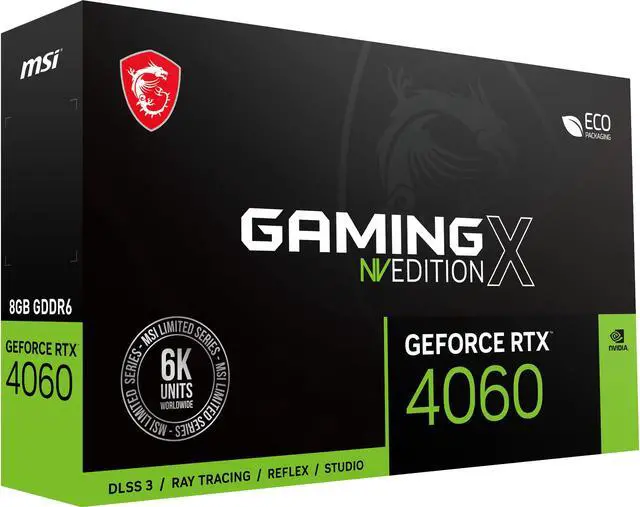 Alt view image 9 of 10 - MSI Gaming GeForce RTX 4060 8GB GDDR6 PCI Express 4.0 x8 ATX Graphics Card RTX 4060 GAMING X NV EDITION 8G