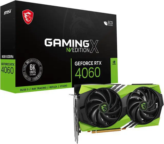 Alt view image 10 of 10 - MSI Gaming GeForce RTX 4060 8GB GDDR6 PCI Express 4.0 x8 ATX Graphics Card RTX 4060 GAMING X NV EDITION 8G