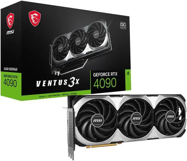 Alt view image 12 of 12 - MSI Ventus GeForce RTX 4090 24GB GDDR6X PCI Express 4.0 Graphics Card RTX 4090 VENTUS 3X E 24G OC