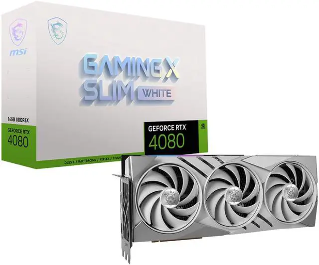 Alt view image 8 of 8 - MSI Gaming GeForce RTX 4080 16GB GDDR6X PCI Express 4.0 ATX Graphics Card RTX 4080 16GB GAMING X SLIM WHITE