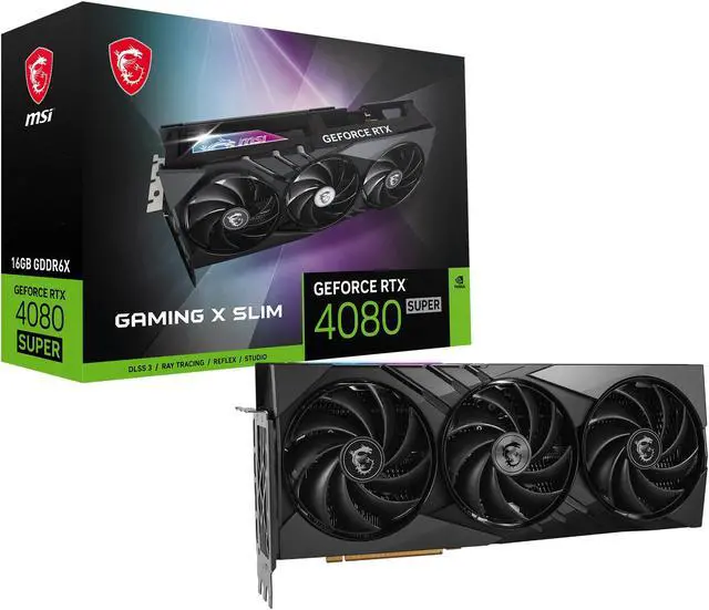 Alt view image 12 of 12 - MSI GeForce RTX 4080 SUPER 16GB GDDR6X PCI Express 4.0 Graphics Card RTX 4080 SUPER 16G GAMING X SLIM