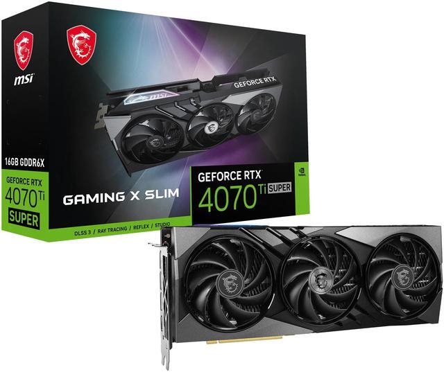 Alt view image 9 of 10 - MSI Gaming GeForce RTX 4070 Ti SUPER 16GB GDDR6X PCI Express 4.0 ATX Graphics Card RTX 4070 Ti SUPER 16G GAMING X SLIM