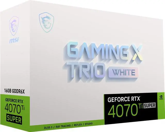 Alt view image 12 of 13 - MSI Gaming GeForce RTX 4070 Ti SUPER 16GB GDDR6X PCI Express 4.0 ATX Graphics Card RTX 4070 Ti SUPER 16G GAMING X TRIO WHITE
