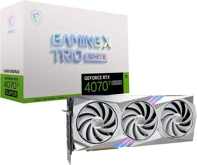 Alt view image 13 of 13 - MSI Gaming GeForce RTX 4070 Ti SUPER 16GB GDDR6X PCI Express 4.0 ATX Graphics Card RTX 4070 Ti SUPER 16G GAMING X TRIO WHITE
