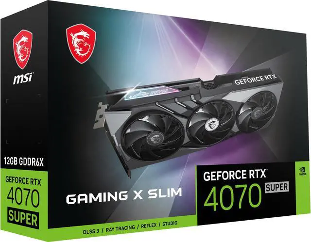Alt view image 11 of 12 - MSI Gaming GeForce RTX 4070 SUPER 12GB GDDR6X PCI Express 4.0 ATX Graphics Card RTX 4070 SUPER 12G GAMING X SLIM