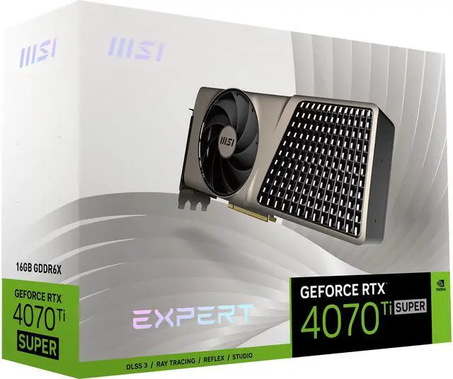 Alt view image 10 of 11 - MSI EXPERT GeForce RTX 4070 Ti SUPER 16GB GDDR6X PCI Express 4.0 ATX Graphics Card RTX 4070 Ti SUPER 16G EXPERT