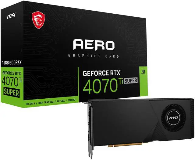 Alt view image 8 of 8 - MSI AERO GeForce RTX 4070 Ti SUPER 16GB GDDR6X PCI Express 4.0 ATX Graphics Card RTX 4070 Ti SUPER 16G AERO