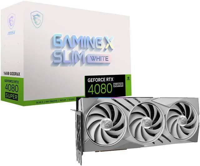Alt view image 10 of 10 - MSI Gaming GeForce RTX 4080 SUPER 16GB GDDR6X PCI Express 4.0 ATX Graphics Card RTX 4080 SUPER 16G GAMING X SLIM WHITE