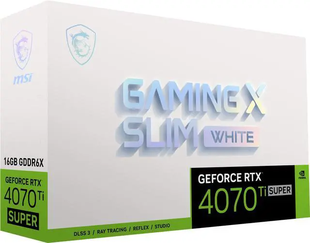 Alt view image 11 of 12 - MSI Gaming GeForce RTX 4070 Ti SUPER 16GB GDDR6X PCI Express 4.0 x16 ATX Graphics Card RTX 4070 Ti SUPER 16G GAMING X SLIM WHITE