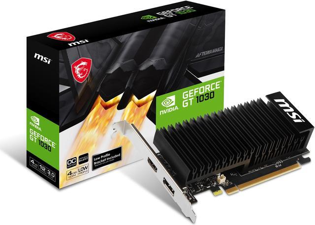 Alt view image 6 of 6 - MSI GeForce GT 1030 4GB GDDR4 PCI Express 3.0 x16 (uses x4) ATX Graphics Card GT 1030 4GHD4 LP OC