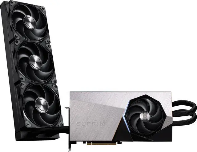 Alt view image 4 of 11 - MSI Suprim GeForce RTX 5080 16GB GDDR7 PCI Express 5.0 x16 Graphics Card RTX 5080 16G SUPRIM LIQUID SOC