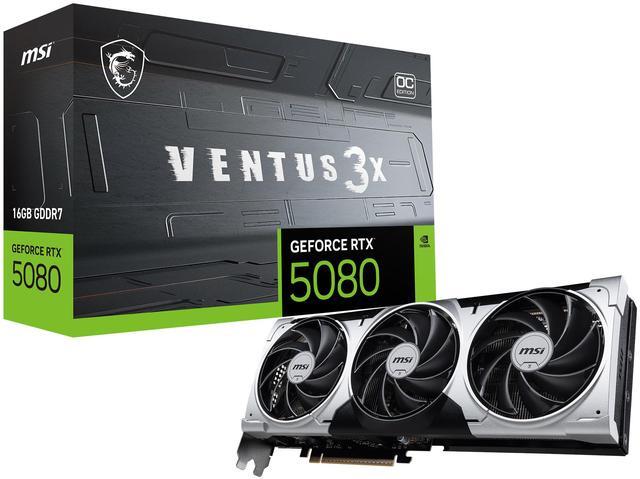 Alt view image 13 of 13 - MSI Ventus GeForce RTX 5080 16GB GDDR7 PCI Express 5.0 Graphics Card RTX 5080 16G VENTUS 3X OC PLUS