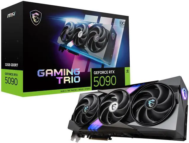 Alt view image 12 of 12 - MSI Gaming GeForce RTX 5090 32GB GDDR7 PCI Express 5.0 Graphics Card RTX 5090 32G GAMING TRIO OC