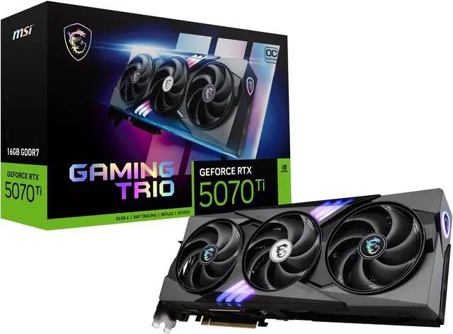 Alt view image 13 of 13 - MSI Gaming GeForce RTX 5070 Ti 16GB GDDR7 PCI Express 5.0 Graphics Card RTX 5070 Ti 16G GAMING TRIO OC PLUS