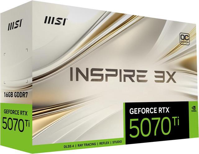 Alt view image 12 of 13 - MSI INSPIRE GeForce RTX 5070 Ti 16GB GDDR7 PCI Express 5.0 Graphics Card RTX 5070 Ti 16G INSPIRE 3X OC PLUS