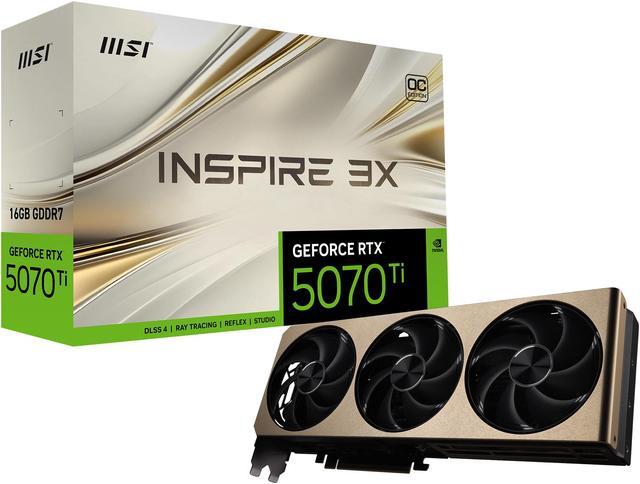 Alt view image 13 of 13 - MSI INSPIRE GeForce RTX 5070 Ti 16GB GDDR7 PCI Express 5.0 Graphics Card RTX 5070 Ti 16G INSPIRE 3X OC PLUS