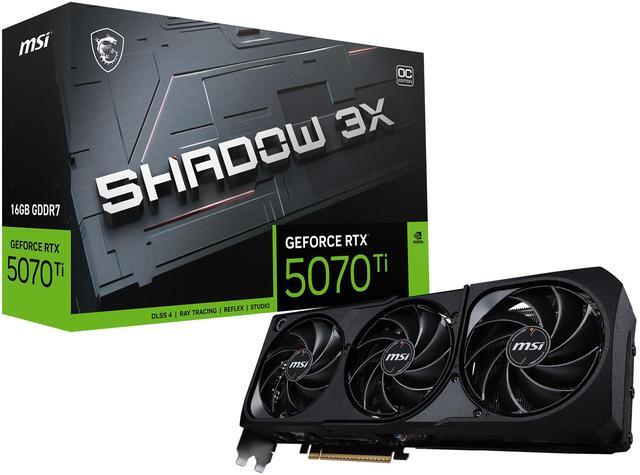 Alt view image 12 of 12 - MSI SHADOW GeForce RTX 5070 Ti 16GB GDDR7 PCI Express 5.0 Graphics Card RTX 5070 TI 16G SHADOW 3X OC