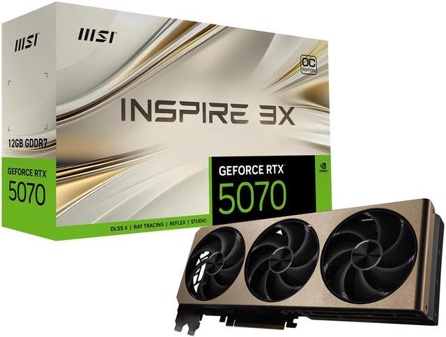 Alt view image 11 of 11 - MSI INSPIRE GeForce RTX 5070 12GB GDDR7 PCI Express 5.0 Graphics Card RTX 5070 12G INSPIRE 3X OC