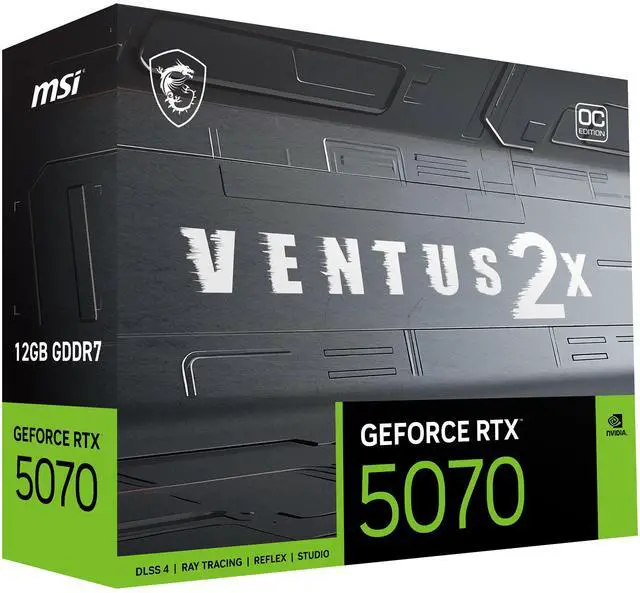 Alt view image 11 of 12 - MSI Ventus GeForce RTX 5070 12GB GDDR7 PCI Express 5.0 Graphics Card RTX 5070 12G VENTUS 2X OC