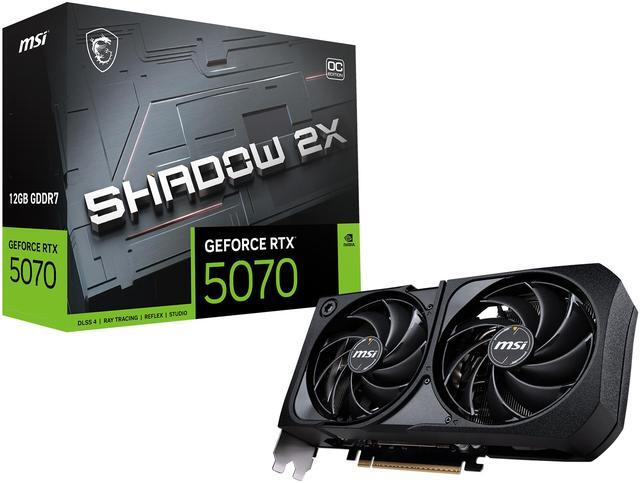 Alt view image 12 of 12 - MSI SHADOW GeForce RTX 5070 12GB GDDR7 PCI Express 5.0 Graphics Card RTX 5070 12G SHADOW 2X OC