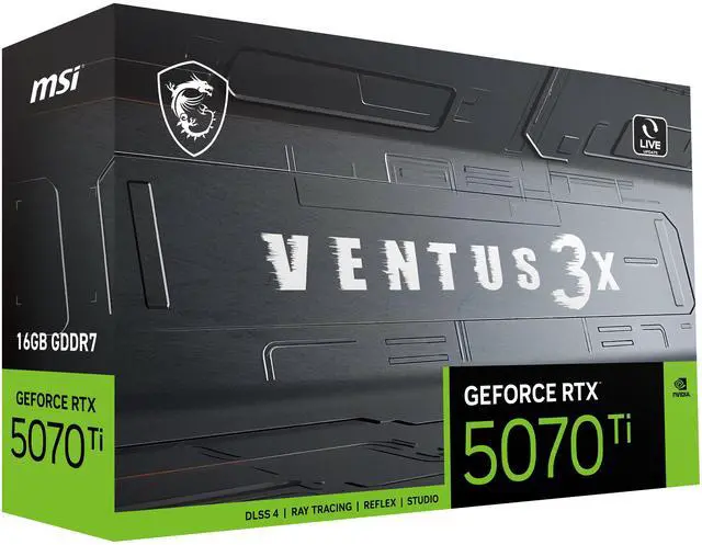 Alt view image 12 of 13 - MSI Ventus GeForce RTX 5070 Ti 16GB GDDR7 PCI Express 5.0 Graphics Card RTX 5070 TI 16G VENTUS 3X