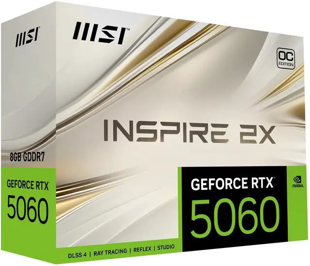 Alt view image 9 of 10 - MSI INSPIRE GeForce RTX 5060 8GB GDDR7 PCI Express 5.0 x 16 (use x8) Graphics Card RTX 5060 8G INSPIRE 2X OC